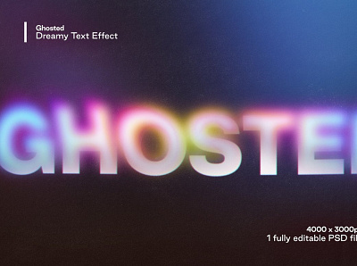 Ghosted - Dreamy Text Effect 3d animation app branding design graphic design icon illustration logo motion graphics ui