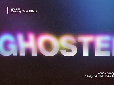 Ghosted - Dreamy Text Effect 3d animation app branding design graphic design icon illustration logo motion graphics ui