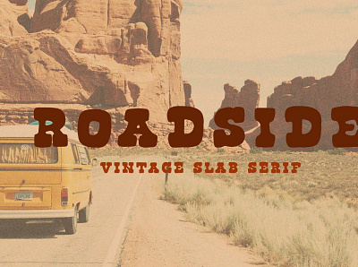 Roadside | Vintage Slab Serif 3d animation app branding design graphic design icon illustration logo motion graphics ui