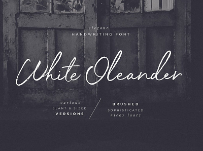 White Oleander Handwritten Font 3d animation app branding design graphic design icon illustration logo motion graphics ui