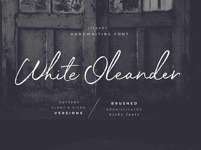 White Oleander Handwritten Font