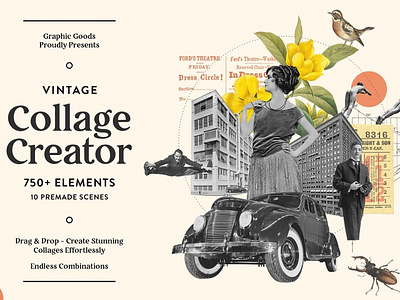 Vintage Collage Creator 750+ Assets