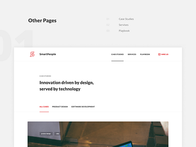 Other Pages on SP color portfolio typography web figma minimal ui interface