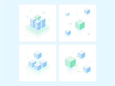 Abstract illustrations for Codable abstraction animation cube flat icons illustration illustrator motion principle sketch tabs ui