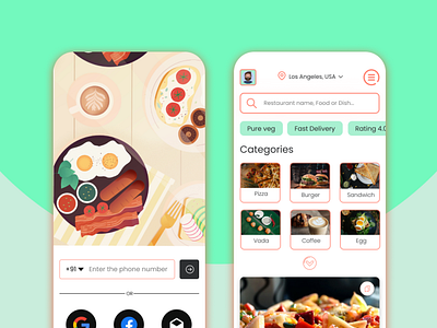 Food Ordering App Design 😊 app branding design ui ux