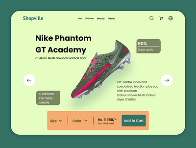 Shopville - Shopping Landing Page branding design figma ui ux