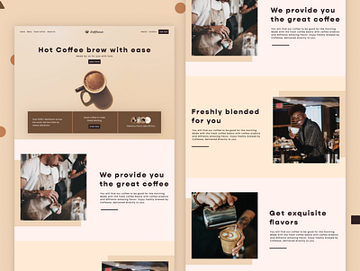 Coffease - Coffee Landing Page app branding design figma illustration logo ui ux