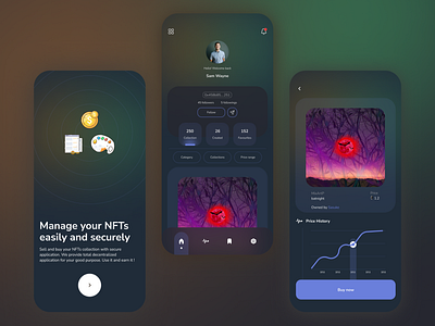NFT App - UI Design design figma nft ui