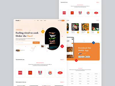 Food Ordering Website app branding design figma illustration ui ux