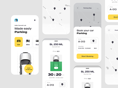 Parking Mobile App apps design bike park booking car parking clean design minimal mobile mobile app mobile design mobile ui ux park app parking parking booking app parking mobile app parking space parking spot parking ui parking zone ui ux