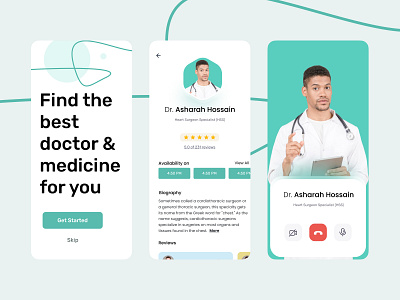 Doctor App UI by Danishali on Dribbble