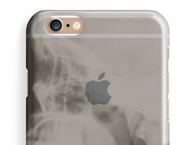 Phhhone "Skull Scan" iphone clear case design duotone iphone minimal postmodern