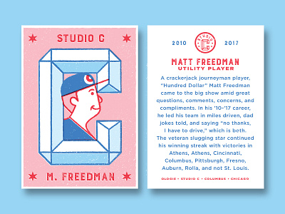 Thank you Freedman Card baseball baseball card chicago cubs tribute vector
