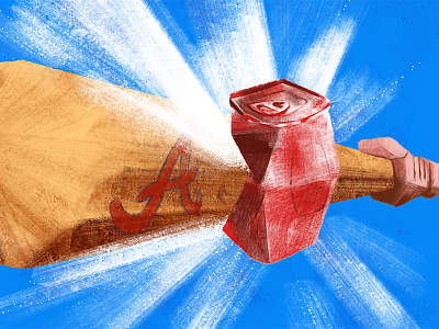 Atlanta Braves Brewing at Ballpark atlanta braves baseball beer beer blog digital illustration illustration read october