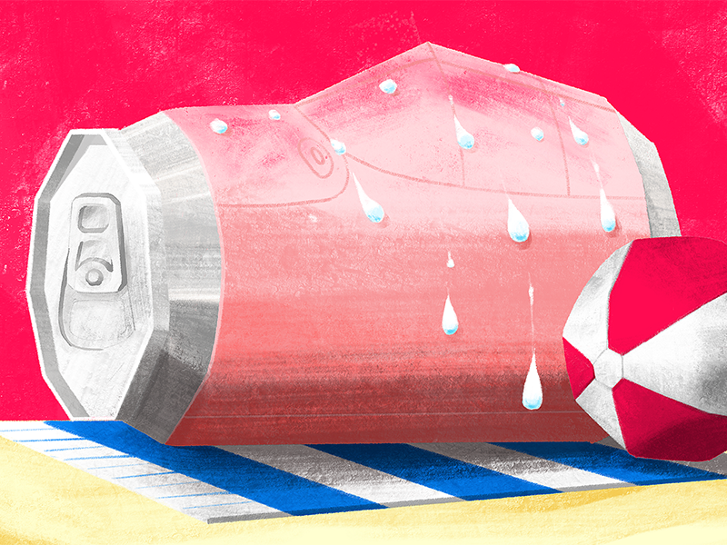Beach Bod Beer illustration editorial