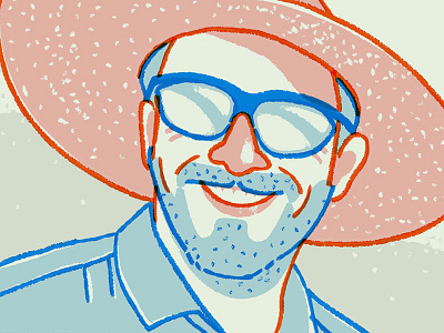 Phil Neumann Portrait beer blog digital illustration editorial illustration portrait procreate app read october