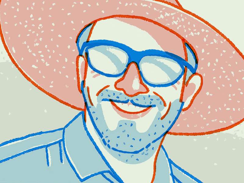 Phil Neumann Portrait procreate app read october editorial illustration digital illustration portrait beer blog