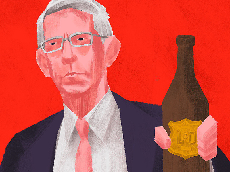 Det. John Munch read october digital illustration editiorial illustration munchportrait john orderdetective bloglaw beer