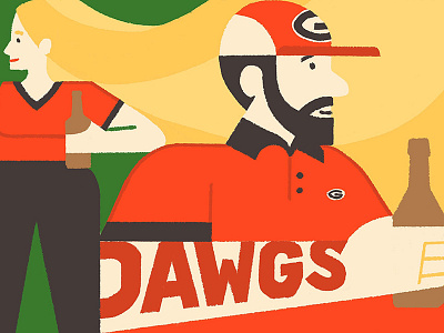 Georgia Fans beer blog blonde editorial illustration georgia football good beer hunting people sec uga