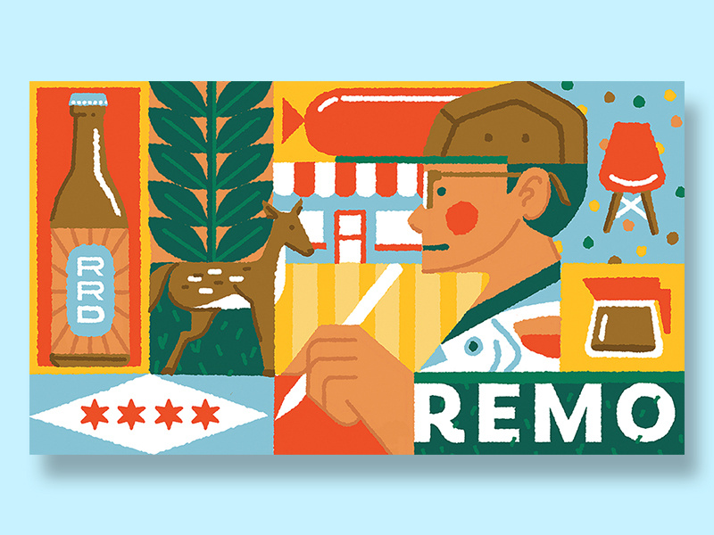 RRD Business Card remo remo design ohio chicago business card illustration