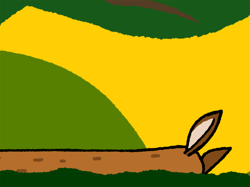 Deer in Window digital illustration animation deer