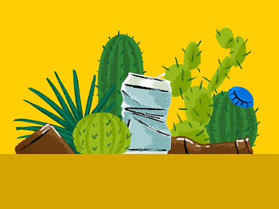Dry January beer beer blog cactus craft beer digital illustration editorial illustration illustration procreateapp