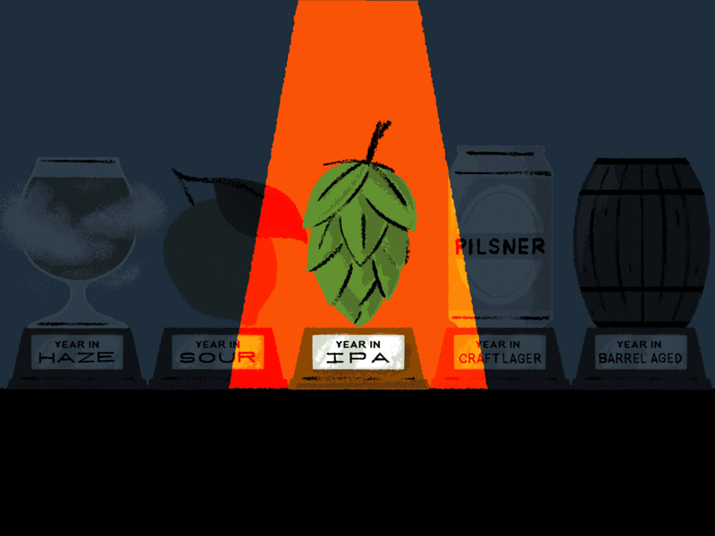 The Year In Beer: Best of the Best Beers of 2018 beer beer blog digital illustration editorial illustration good beer hunting illustration procreateapp read october