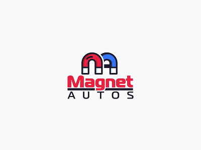 Magnet Autos automotive branding classic clever colorfull design idea logo mainitials mainitials vector
