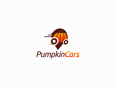 Pumpkin Cars branding classic clever colorfull design icon idea location logo mainitials pumpkin vector
