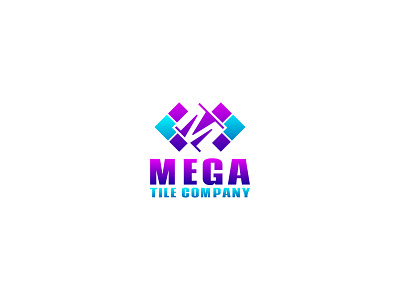 Mega Tile Company art branding classic clever colorfull construction design gradient idea initials logo mainitials mason minitial minitial tile vector