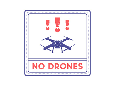 No Drones Sticker Design