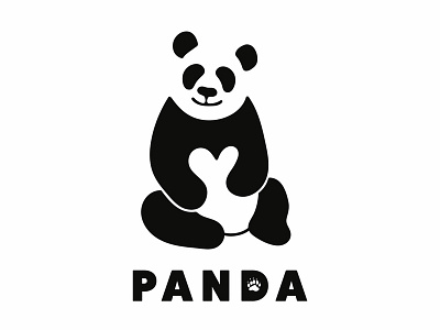 Panda black blackandwhite brand branding dailylogochallenge design graphicdesign illustration logo ui vector