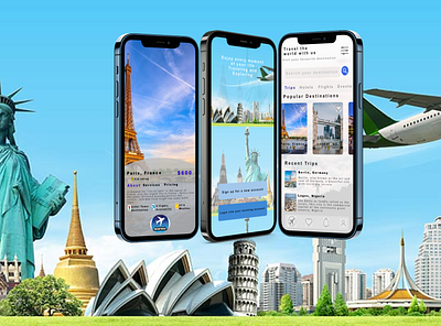Travel App app beautiful design designer for hire ios travel traveling ui user experience ux visual design