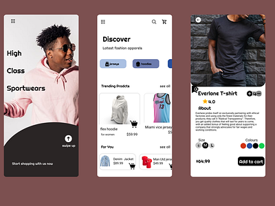 sportswear ecommerce mobile app app beautiful branding design designer for hire ui ux