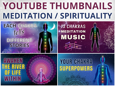 YouTube Thumbnails - Meditation & Spirituality