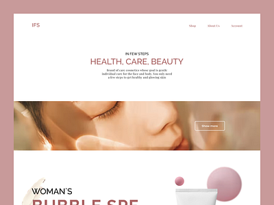 Skincare cosmetics landing page branding cosmetics design skincare ui ux