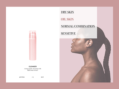 Skincare cosmetics landing page branding cosmetics design skincare ui ux web design pink website