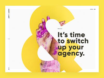Ad Agency Concept agency design typography web yellow