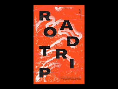 Day 010 - Roadtrip orange poster poster a day poster art poster challenge typography