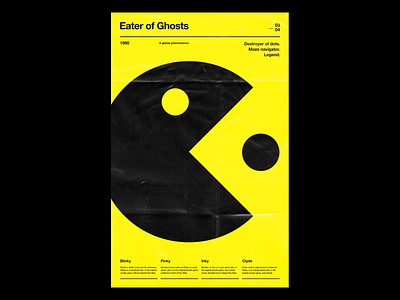 Pacman Neue poster a day poster art swiss design typography yellow