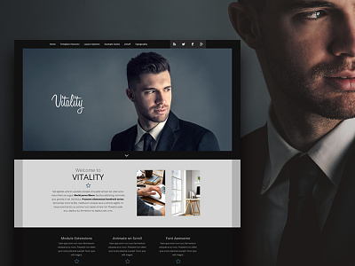 J51 Vitality - Joomla Template cms design fashion joomla menu style template ui web webdesign