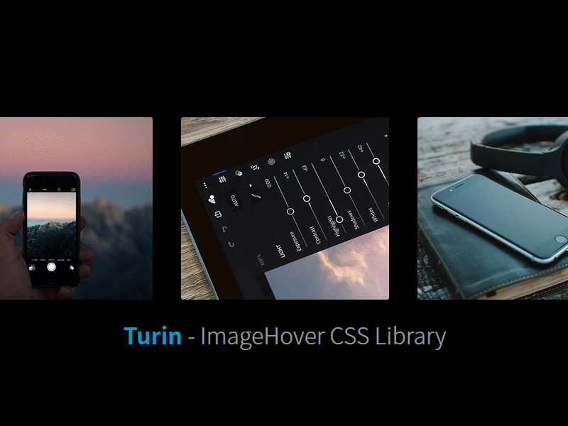 Turin - ImageHover CSS Library animation css gallery hover imagehover