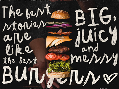 Hamburger Poster advertise advertisement design dirty font food food poster free style grunge hamburger hand drawn handwriting handwritten illustration poster typeface typography unfinished