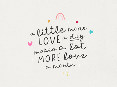 A Little More Love A Day digital dingbats font handwriting handwritten illustration new font typeface typography