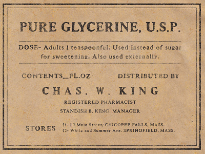 Vintage Apothecary Label