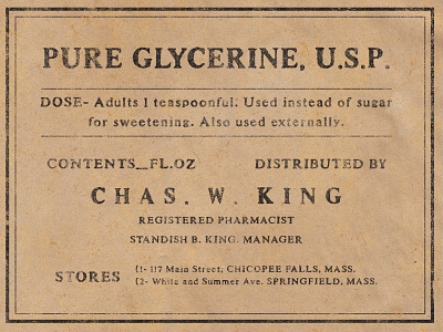 Vintage Apothecary Label