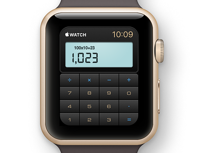 Daily UI challenge #004 — Calculator app apple calculator daily digital ui watch