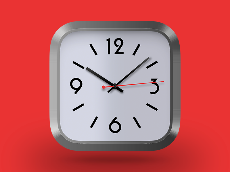 Daily UI challenge #005 — App Icon retro shine hand hour minute second time clock icon app