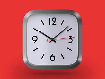 Daily UI challenge #005 — App Icon app clock hand hour icon minute retro second shine time