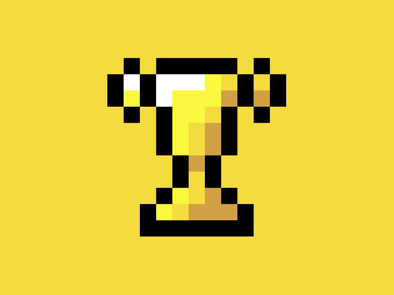 Trophy ✨🏆✨ achievement cup game illustrator pixel pixels prize trophy vector win won